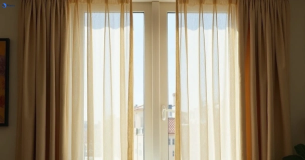 Dull dusty drapes in oran-park-nsw before professional cleaning